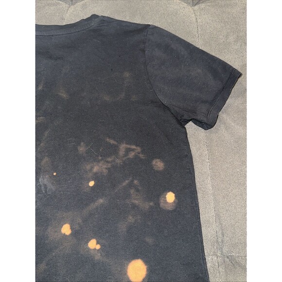 Distressed BALMAIN black white B logo gold military buttons tshirt FR34 XXS - Picture 12 of 16
